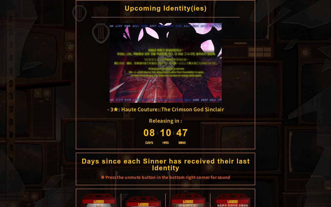 Limbus Company Days Since Last ID